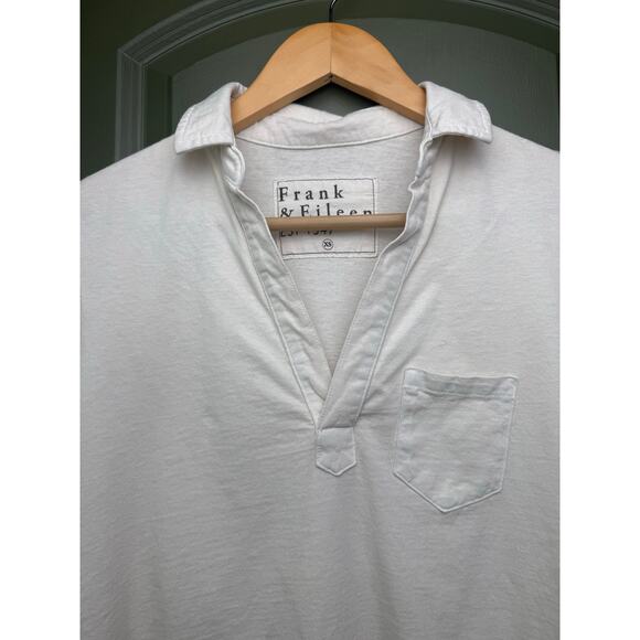 NEW Frank & Eileen CHARLOTTE Perfect Polo Heritage Jersey Shirt Vintage White XS - Picture 3 of 9